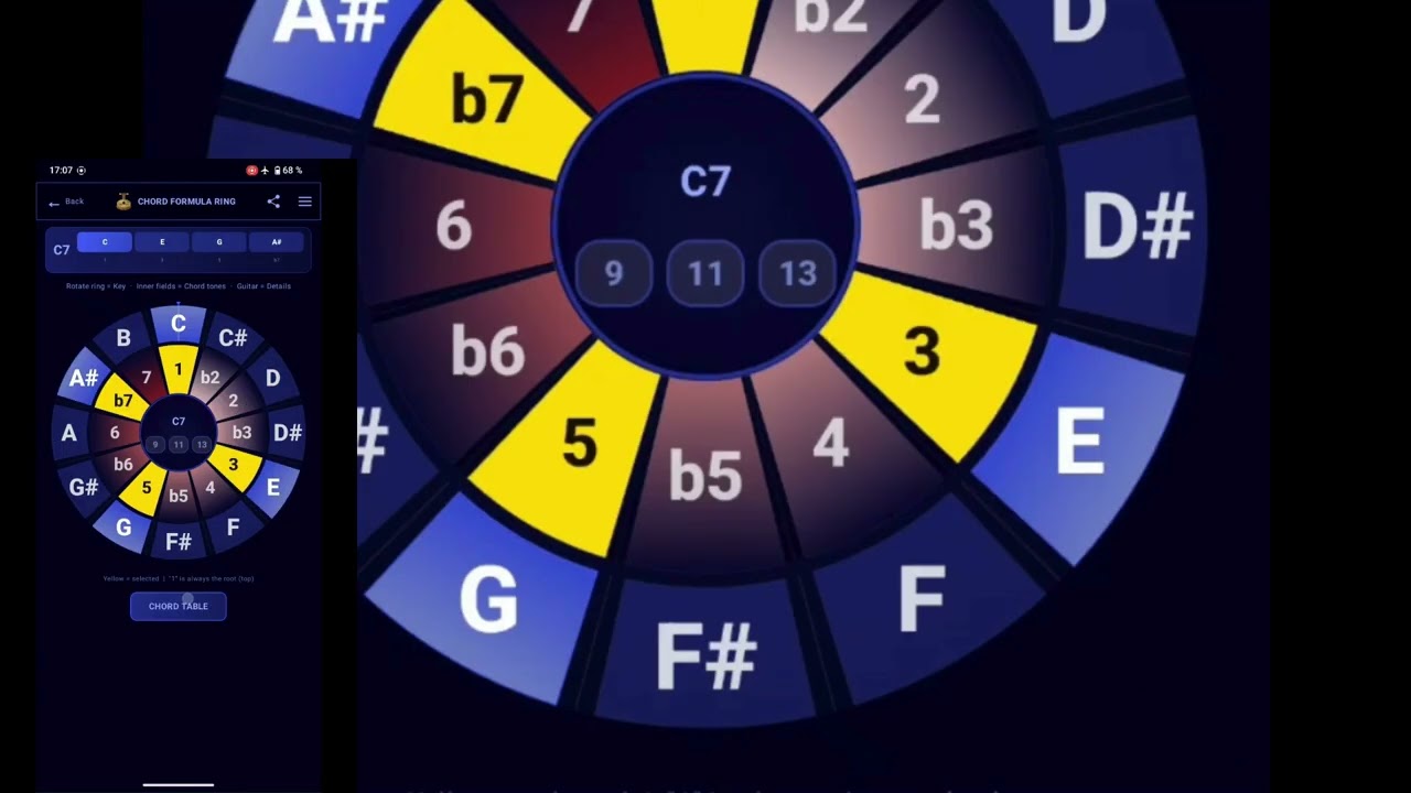 Standbild aus dem Video zur App Circle of Fifths Auto