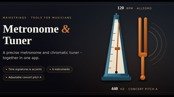 Standbild aus dem Video zur App Music Tools Duo: Metronom und Stimmgabel